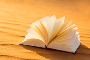 Open,Notebook,In,The,Desert.