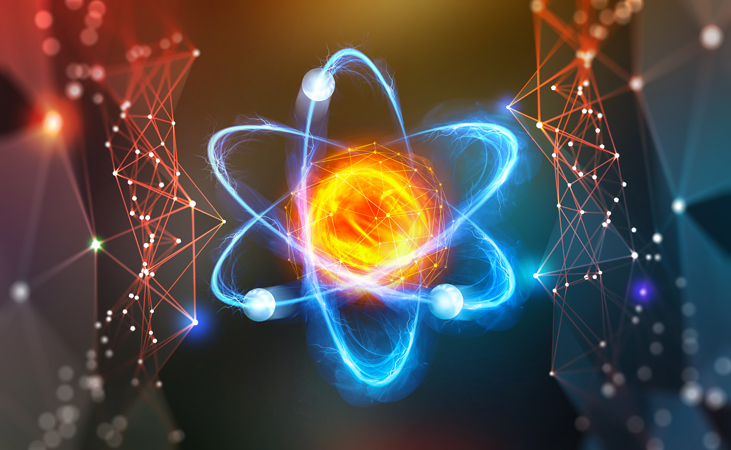 Atomic,Structure.,Scientific,Breakthrough.,Modern,Scientific,Research,On,Nuclear,Fusion.