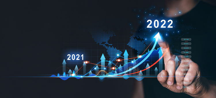 Businessman,Draws,Increase,Arrow,Graph,Corporate,Future,Growth,Year,2021