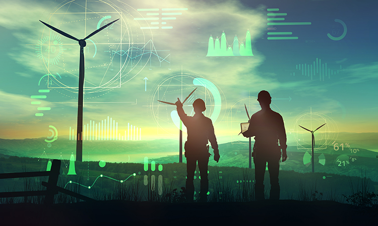 Engineers,Are,Watching,Over,The,Work,Of,Wind,Turbines,And