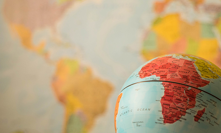 Africa,Map,On,A,Globe
