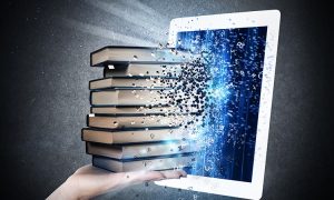 Reading,Books,With,An,E-book