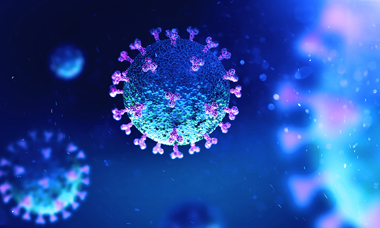 Coronavirus,Covid-19,Under,The,Microscope.,3d,Illustration