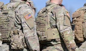 Detail,View,Of,The,Us,Army,Uniform,Worn,By,Soldiers