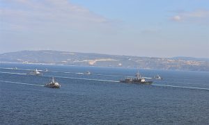 Canakkale,,Turkey,-,March,18:,Turkish,Warships,Patrolled,The,Dardanelles