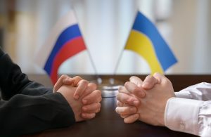 Negotiation,Between,Ruassia,And,Ukraine.,Diplomacy,Concept.