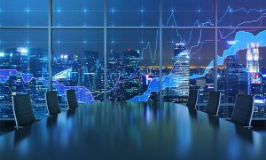 Forex,Graph,And,An,Amazing,Night,View,Of,The,Business