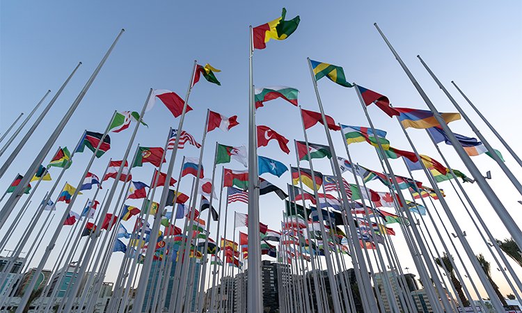Doha,,Qatar,-,October,9,,2022:,The,Flag,Plaza,,Displays