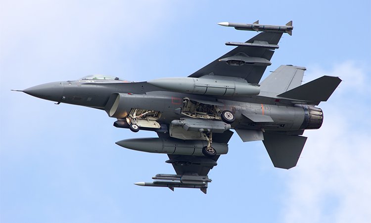Armed,Fighter,Jet,From,Below