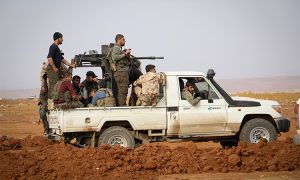 Aleppo,,Syria,17,March,2017:,Shooting,With,Machine,Guns,From
