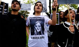 Protestors,Take,Part,During,A,Demonstration,In,Front,Of,The