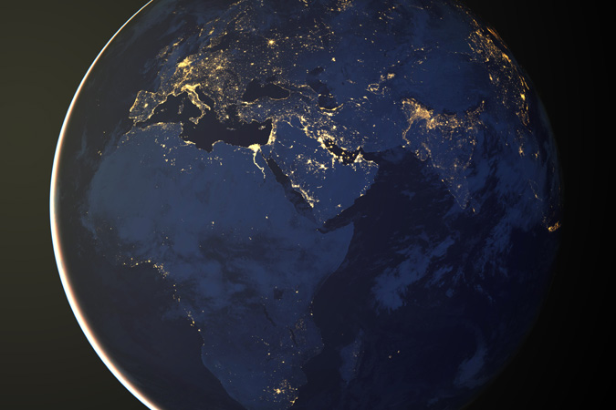 Earth,Sunrise,From,Space.,Elements,Of,This,Image,Furnished,By