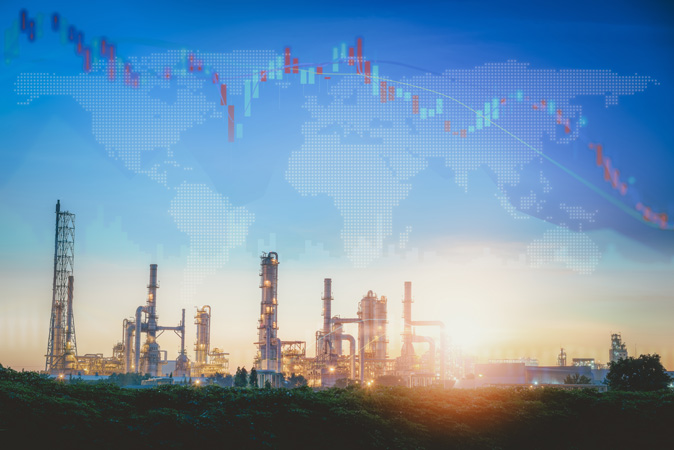World,Economic,Recession,Of,Oil,And,Gas,Industrial,Sector,From
