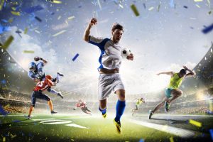 Multi,Sports,Collage,Soccer,American,Football,And,Running