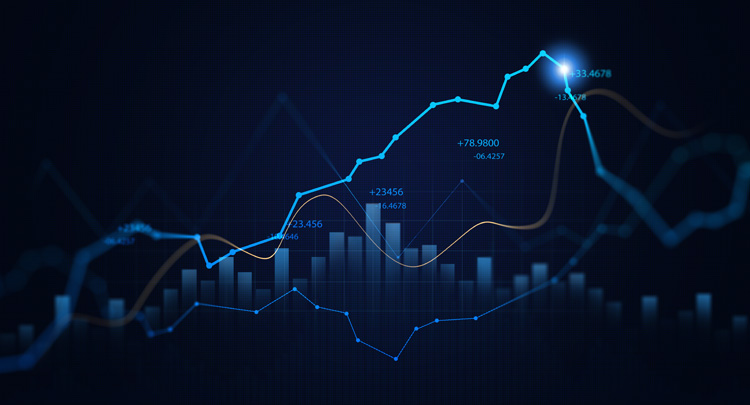 Investment finance chart,stock market business and exchange fina