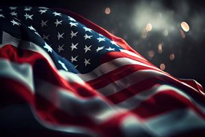 united states of america Flag, usa flag, bokeh background