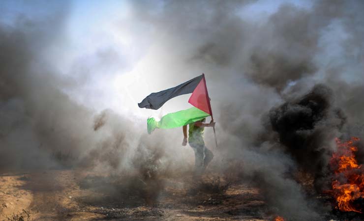 Palestine,,Gaza,-,February,,15,,2023,:palestinian,Demonstrators,Fighting,For
