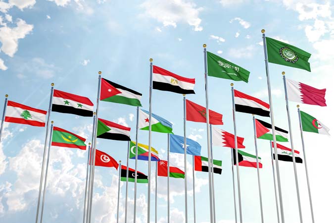 League,Of,Arab,States,,The,Flags,Of,The,22,Arab
