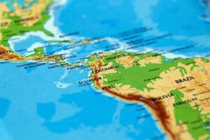 World,Map,Of,South,And,North,America,,With,Separation,Of