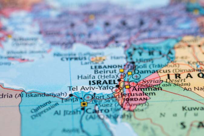 Gqeberha, South Africa October 2023 Close up shot of Israel on w