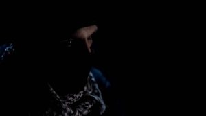 Portrait,Of,Dangerous,Islamist,In,Mask,,Terrorism,As,Global,Threat,