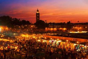 Sunset,In,Marrakesh,,Morocco