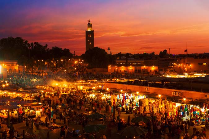 Sunset,In,Marrakesh,,Morocco