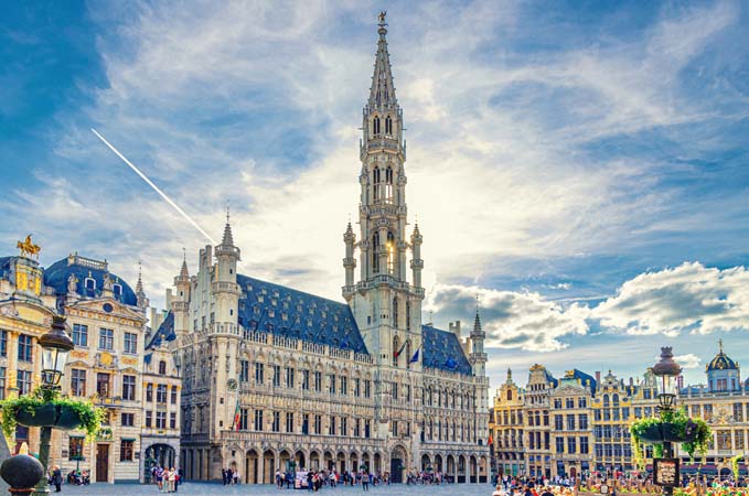 The,Grand-place,Grote,Markt,Big,Market,Square,In,Brussels,City