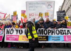 London,,Uk.,16th,Feb,,2019.,A,Muslim,Woman,Protester,Shouts