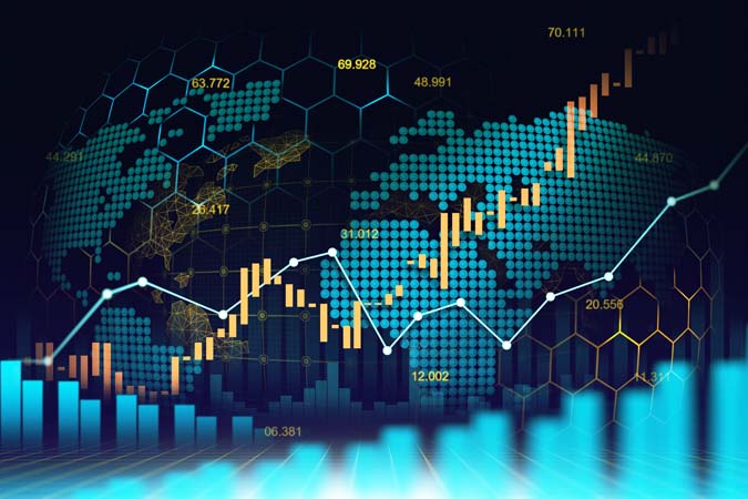 Stock,Market,Or,Forex,Trading,Graph,In,Futuristic,Graphic,Concept