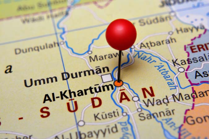Khartoum,Located,On,Map,,Sudan