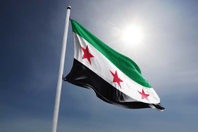 New,Syrian,Flag,2024,Since,Gaining,Independence,From,France,In