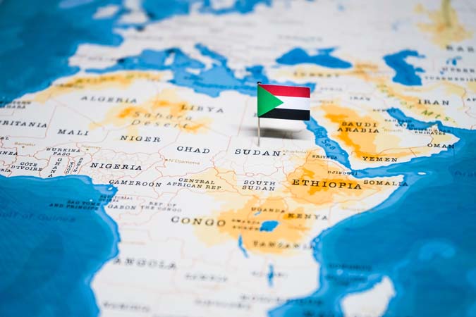 The,Flag,Of,Sudan,In,The,World,Map