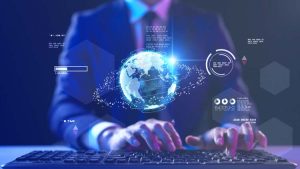 Metaverse,Technology,And,Business,Presentation,Ai,Chatbot,Businessman,Working,Global