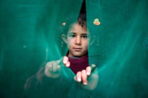 A,Syrian,Girl,At,Zaatari,Refugee,Camp,In,Jordan,On