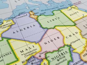 Map,Depicts,Northern,Africa,,Encompassing,Countries,Like,Egypt,,Libya,,Algeria,