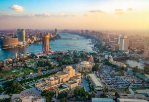Panorama,Of,Cairo,Cityscape,Taken,During,The,Sunset,From,The