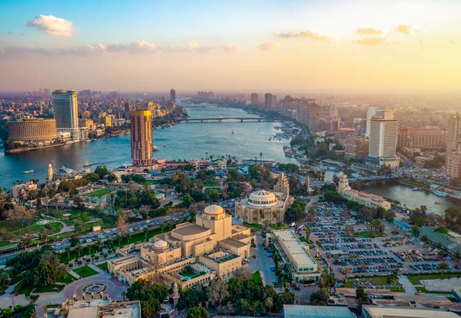 Panorama,Of,Cairo,Cityscape,Taken,During,The,Sunset,From,The
