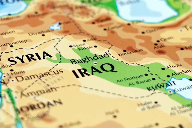 World,Map,Of,Middle,East,Countries,,Iraq,,Syria,,Kuwait,,Bagdad,