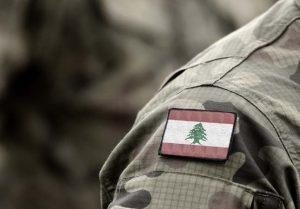 Flag,Of,Lebanon,On,Military,Uniform,(collage).