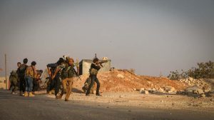 Aleppo,,Syria,3,September,2017,Warriors,Are,Trying,To,Cover