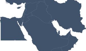 Middle,East,Map,With,County,Shape,In,Single,Color